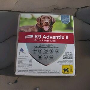 Bayer K9 Advantix II Flea and Tick Prevention for XL Dogs (OVER 55 Pounds)